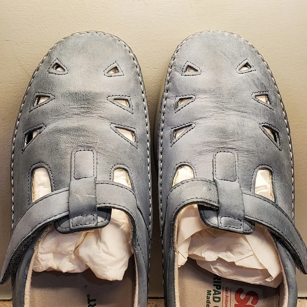 SAS Tripad‎ Comfort Blue Roamer Mary Jane T-Strap Shoes Womens 8.5 W Made in USA